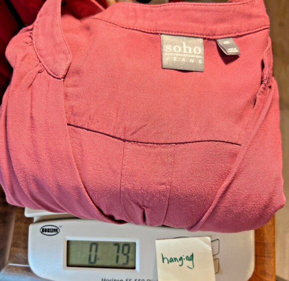 New York & Company soho Blouse Women's XXL Mauve Pink Long Sleeve Deep V-neck - Picture 13 of 13